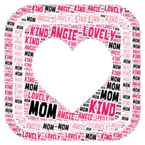 Mother's Day word cloud art