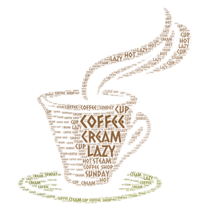Coffee Cup word cloud art