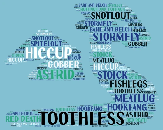 How To Train Your Dragon #1 word cloud art