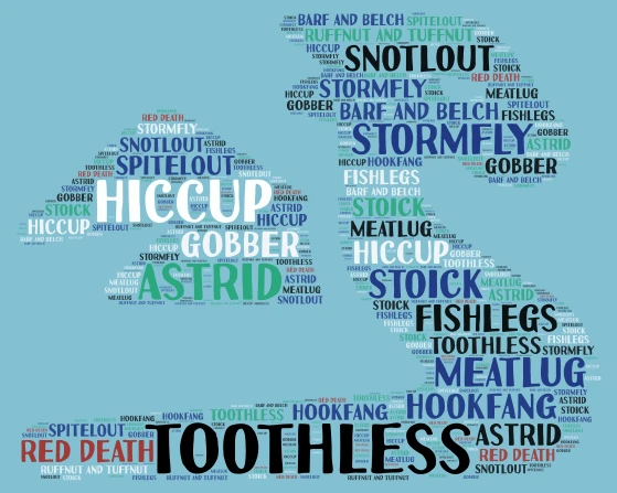 How To Train Your Dragon #1 word cloud art