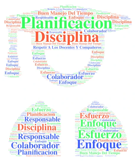 Valores del Estudiante word cloud art