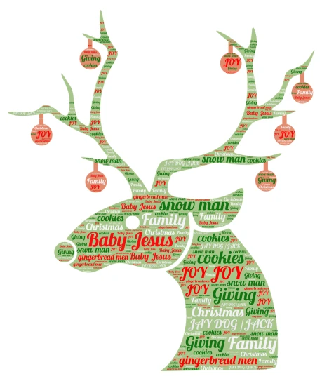 Christmas word cloud art