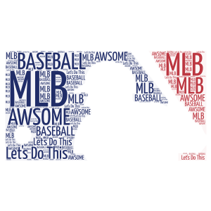 MLB word cloud art