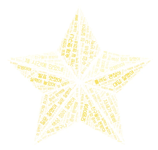공부 습관 칭찬 word cloud art