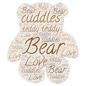 Teddy Bear word cloud art