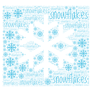Snowflake word cloud art