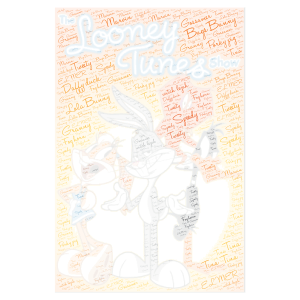 THE LOONEY TUNES SHOW   word cloud art