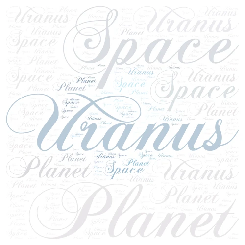 Uranus word cloud art