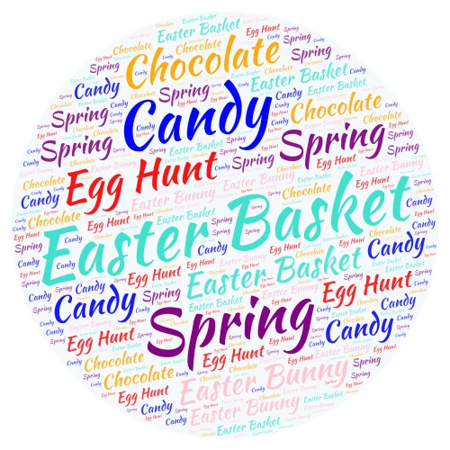Easter  word cloud art