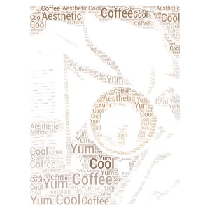 Coffee Time word cloud art