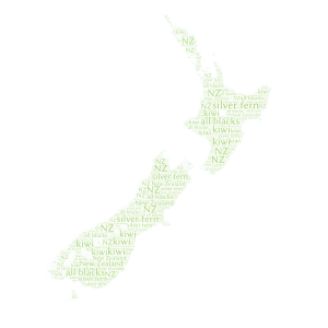 Proud to be from NZ word cloud art