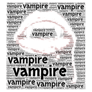 vampire word cloud art