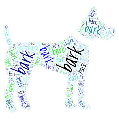 dog word cloud art