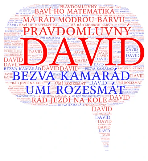 David word cloud art