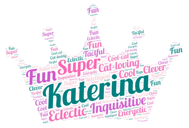 Katerina word cloud art