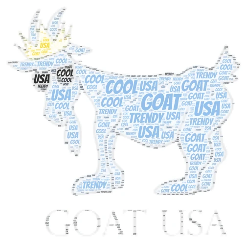 GOAT USA word cloud art