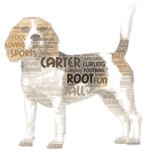 Beagle word cloud art