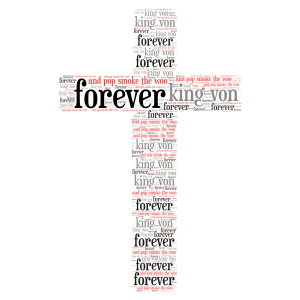 forever pop smoke and king von word cloud art