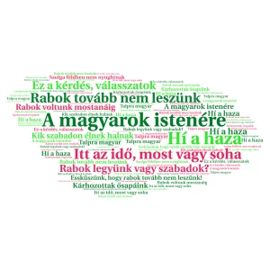 Petőfi Sándor: Nemzeti Dal: Pfeiffer Márk word cloud art