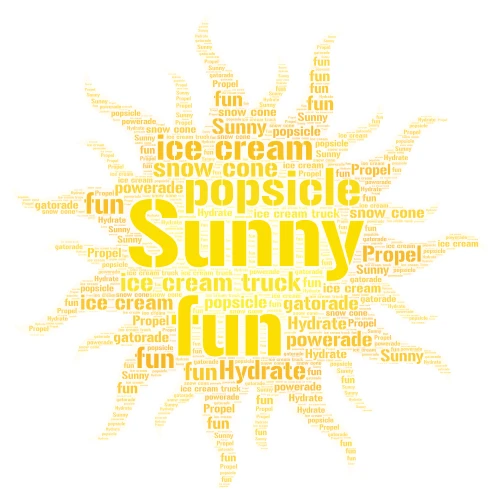 Summer word cloud art