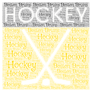 Boston Hockey word cloud art