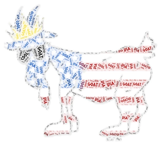 Goat usa word cloud art
