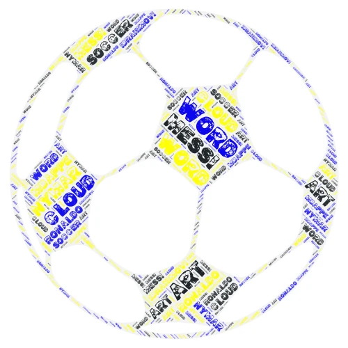 soccer word cloud art