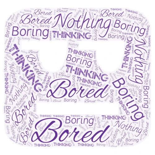 I'm bored word cloud art