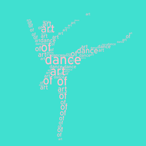 Dance word cloud art