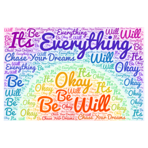 Everything Will Be Okay word cloud art