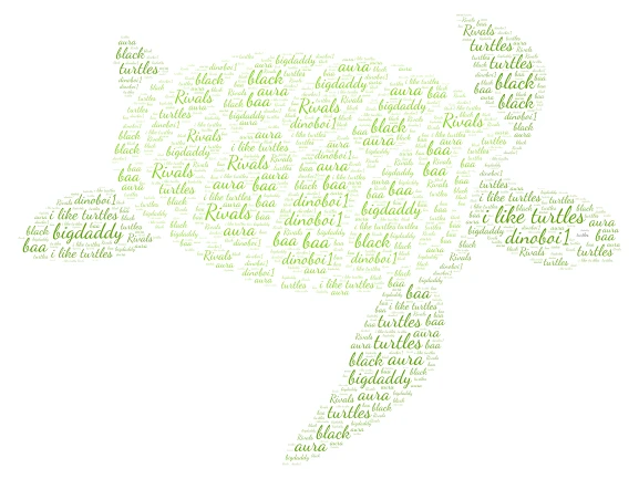 I like  turtlees word cloud art