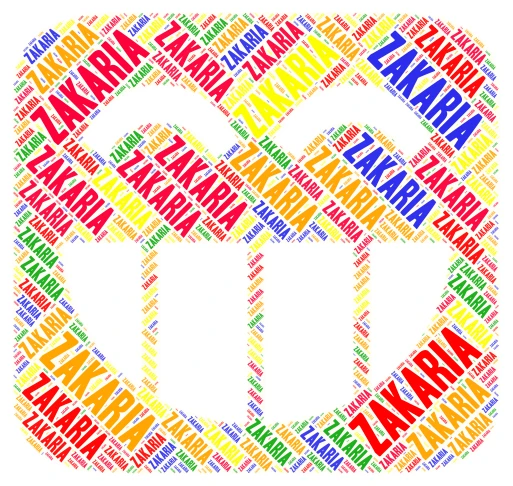 zakaria word cloud art