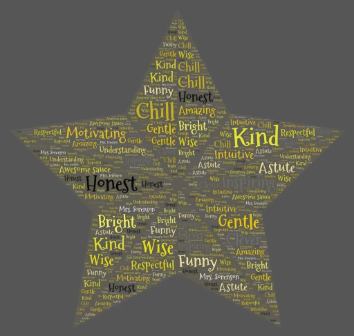 Star word cloud art