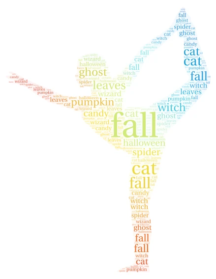 halloween word cloud art