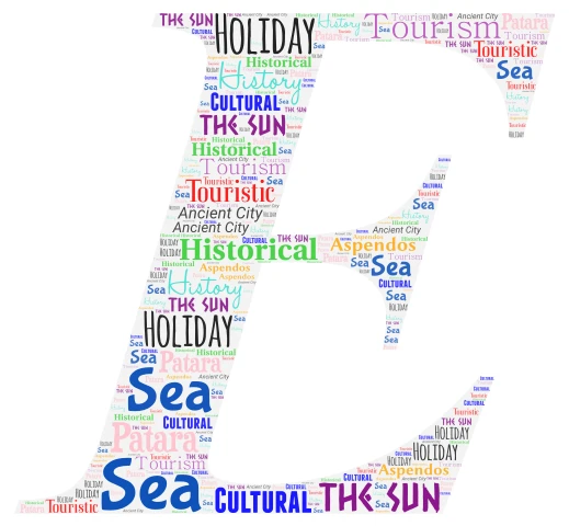 E word cloud art