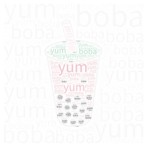 boba word cloud art