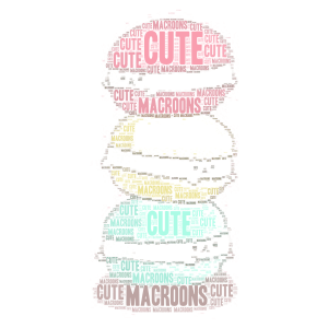 cute macroons! word cloud art