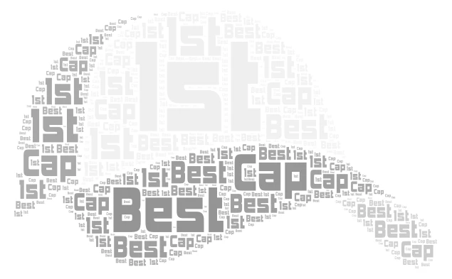 1ST BEST CAP word cloud art