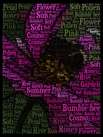 Bumble Bee word cloud art