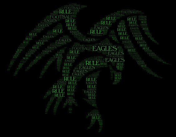 EAGLES RULE!! word cloud art