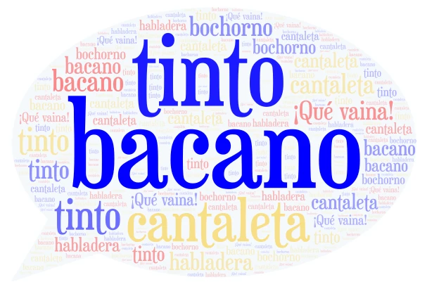 Colombia word cloud art