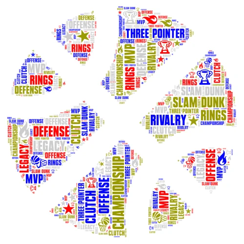 NBA Finals word cloud art