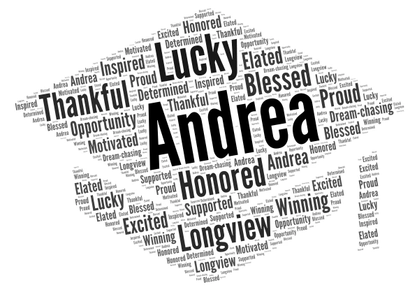 Andrea Giron word cloud art