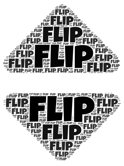 flip word cloud art