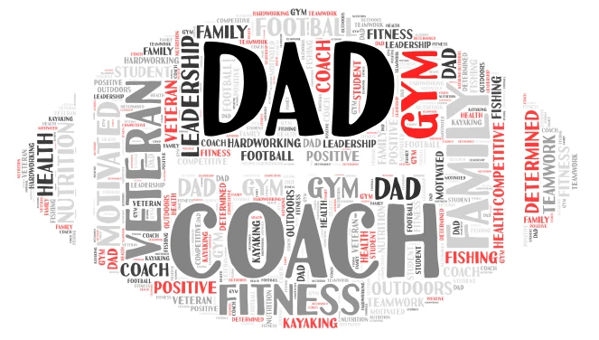 Fitness Dad word cloud art