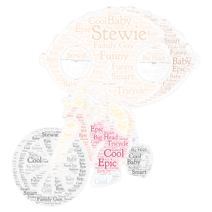 Stewie word cloud art