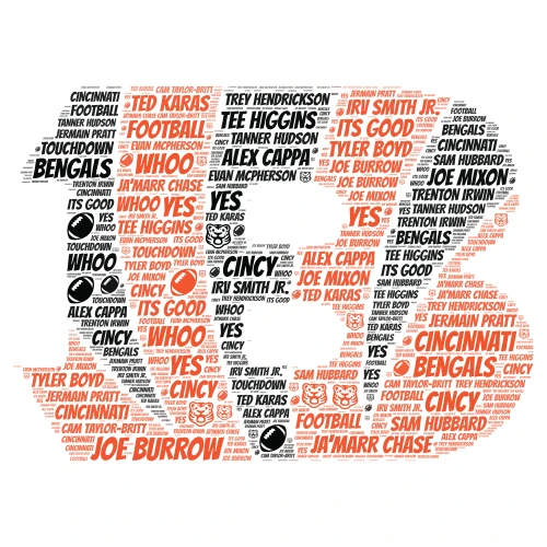 Copy of Lets Go Bengals word cloud art