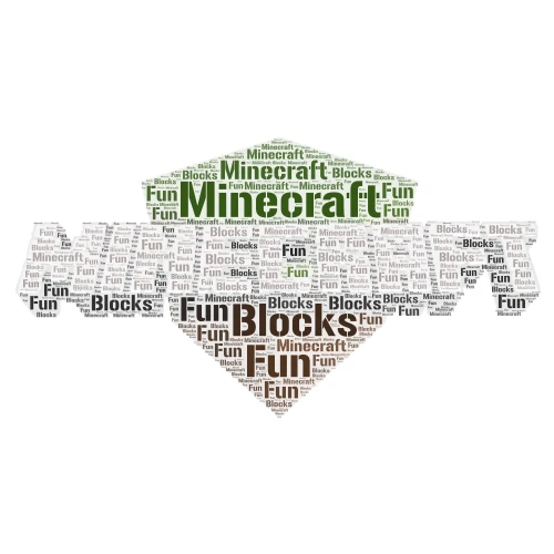 Minecraft word cloud art