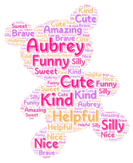 Aubrey word cloud art