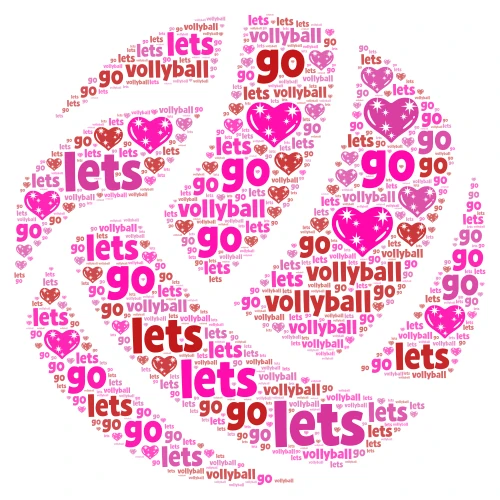 Vollyball  word cloud art